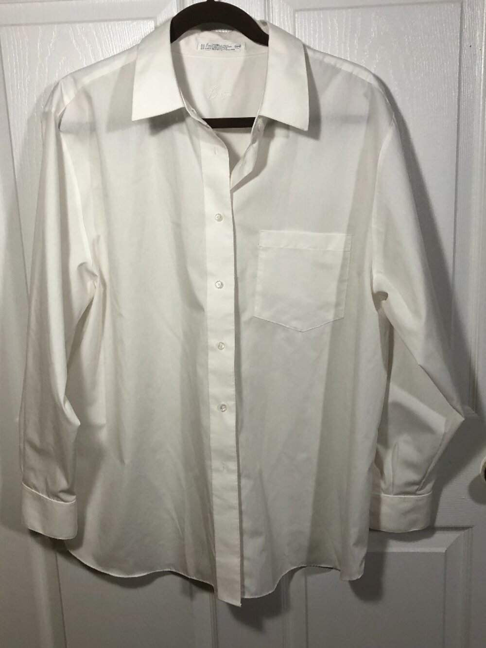 Foxcroft women white long sleeve shirt, size 16W